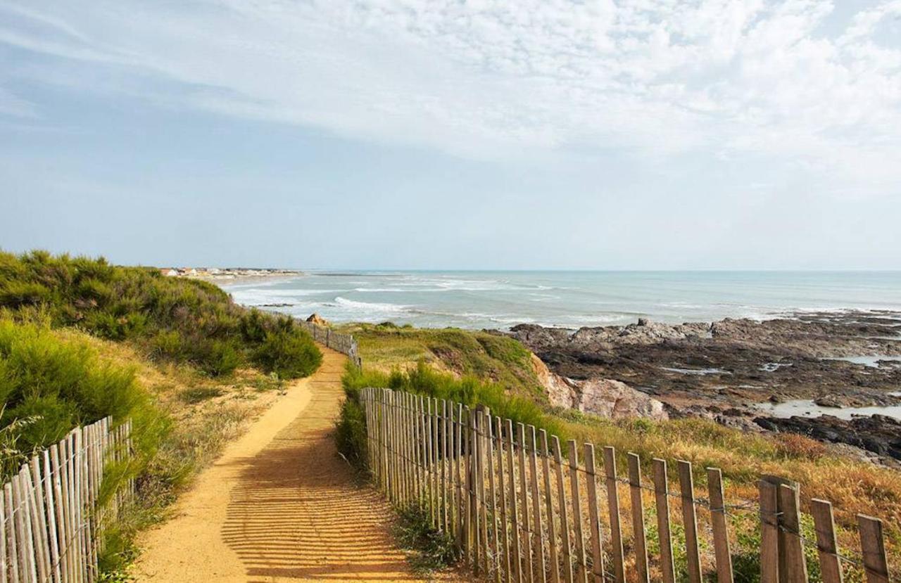 Brétignolles-sur-Mer Chalet Pour 8 Dans Residence Avec Piscine Chauffee מראה חיצוני תמונה